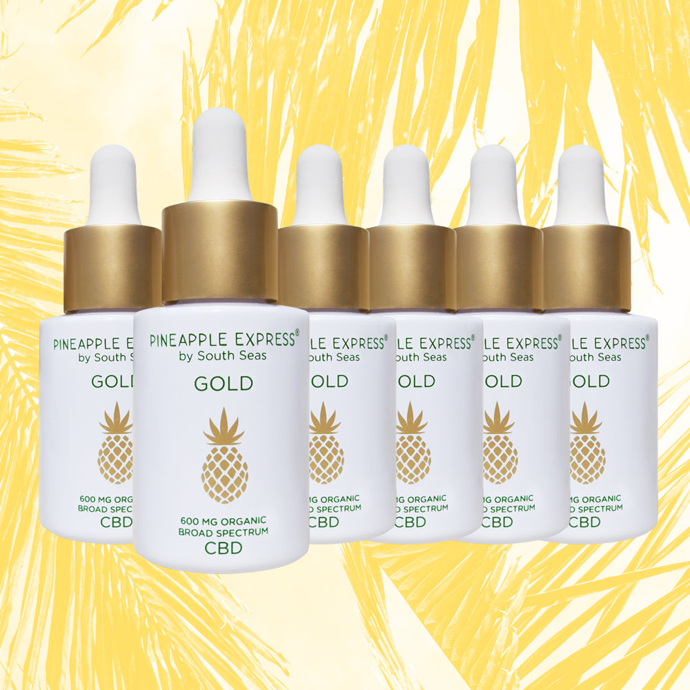 Pineapple Express Gold Drops 6 Pack - 600 mg organic broad spectrum CBD
