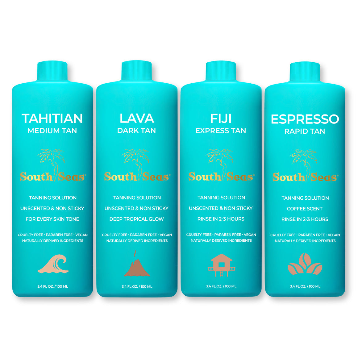South Seas Tan Solution Mini Bundle 4 bottles