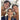 Ezra Frech and Connor Wood with South Seas founder Julie Nostrand after receiving their first spray tans for Dancing with the Stars.